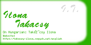 ilona takacsy business card